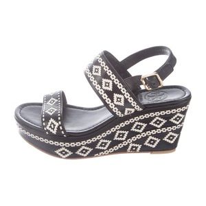 Tory Bruch Tribal Print Platforms